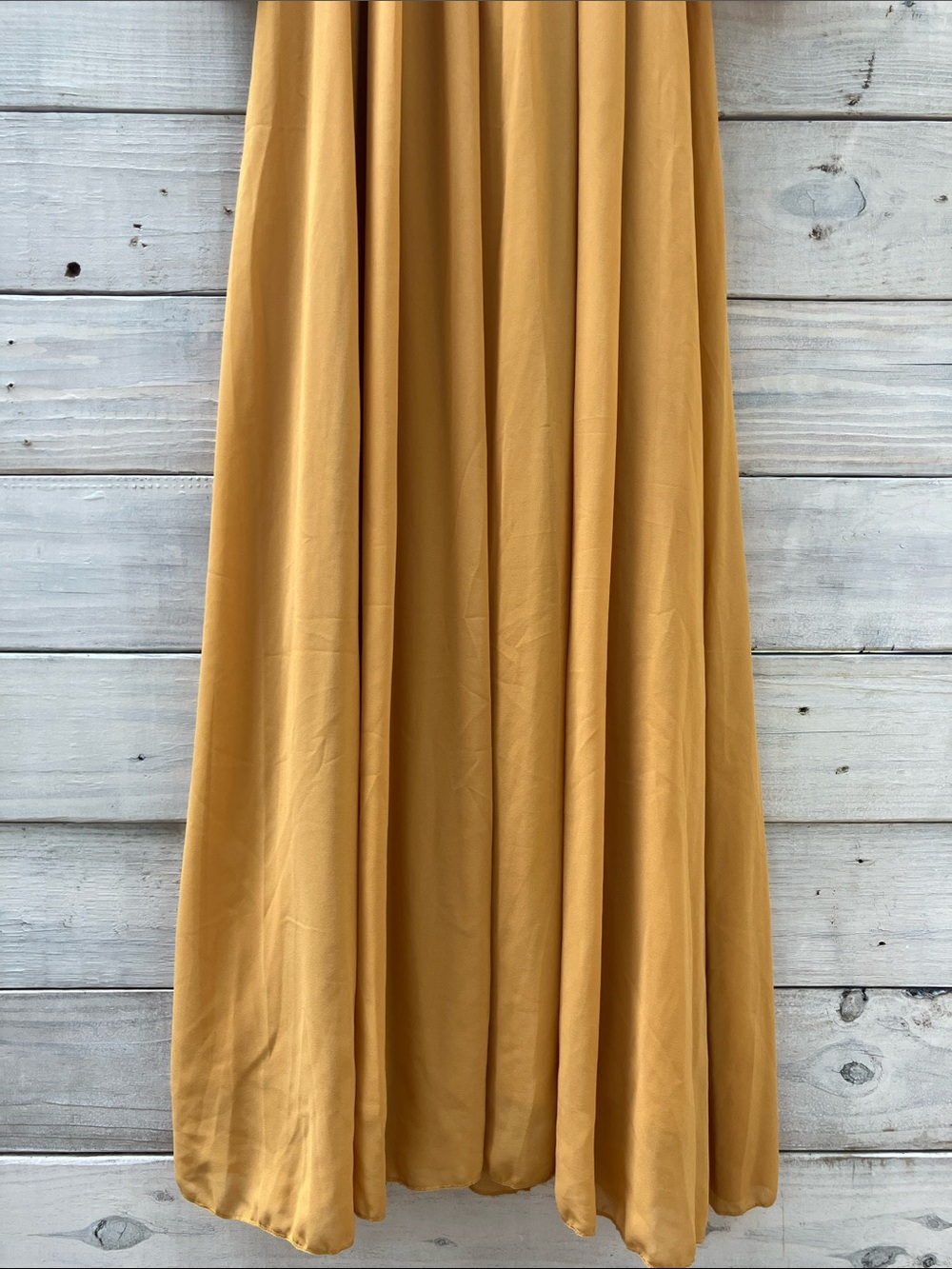 NWT Baltic Born Lydia Mustard Gold Maxi Chiffon Wrap Dress Prom Formal - Picture 4 of 9